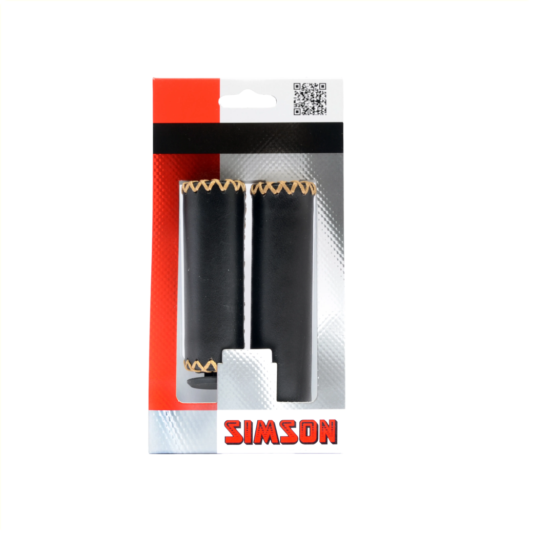 Simson bőrfogantyúk - fekete, hiteles megjelenés, optimális kényelem, a markolatváltáshoz alkalmas