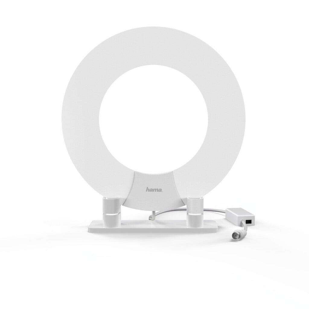 Hama dvb-t dvb-t2 indoor antenna performance 45 ring design active white