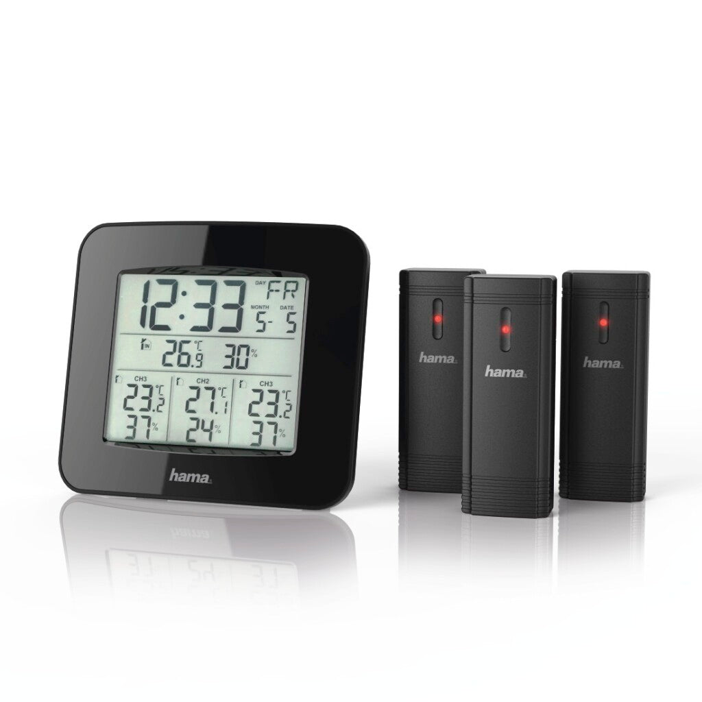 Hama weather station ews trio with three sensors black