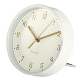 Hama table clock golden silent white