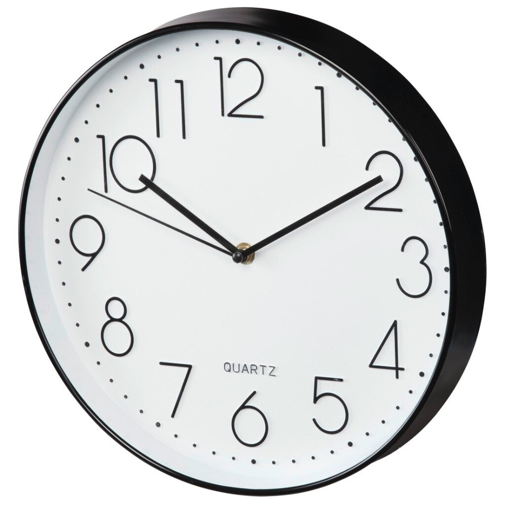 Hama Wall Clock Elegance Ø 30 cm Sound arm Black White