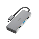Hama usb-c-hub 4-poorts usb 3.2 gen2 10 gbit s alu