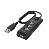 Hub USB Hama a 4 porte USB 2.0 480 Mbit con interruttore on/off