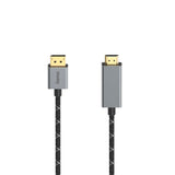 HAMA Video Cable DisplayPort-St. - obchod s HDMI; Ultra-HD 4K@60Hz Alu 1,50 m
