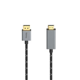 HAMA Video Cable DisplayPort-St. - obchod s HDMI; Ultra-HD 4K@60Hz Alu 1,50 m