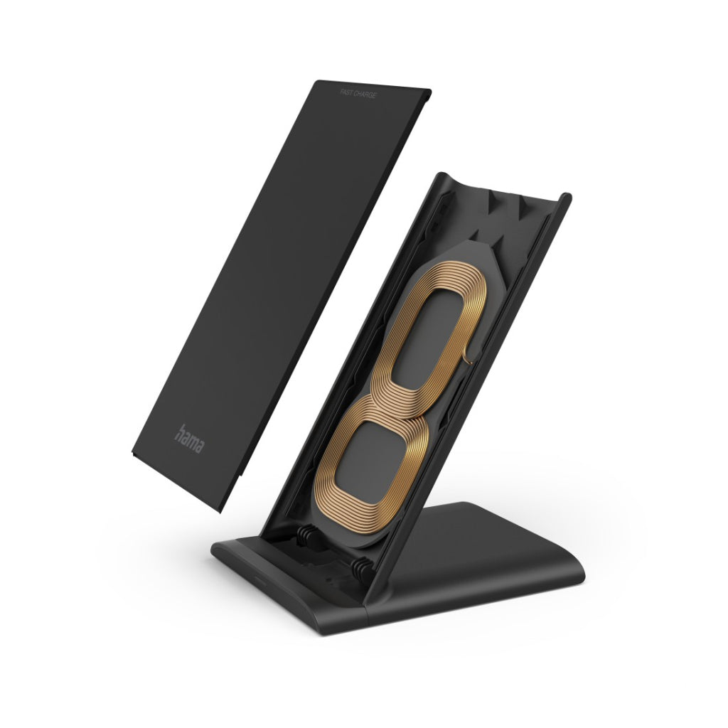 Hama Wireless Charger Qi-FC10S 10 W bezdrátová načítání smartphonu černá