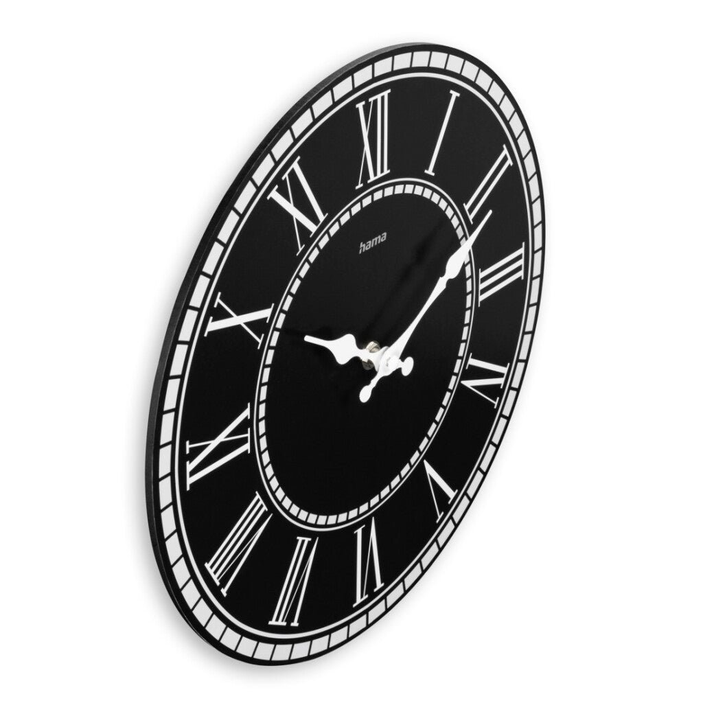Hama Wall Clock Rab Vintage does not tap 30 cm Black White MDF