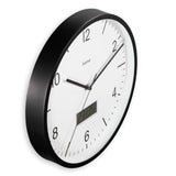 Hama dcf wandklok lanzarote tikt niet + thermometer en hygrometer 35 cm zwart wit
