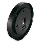 Hama dcf wandklok lanzarote tikt niet + thermometer en hygrometer 35 cm zwart wit