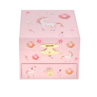 Music box unicorn with drawer | 4 pieces
