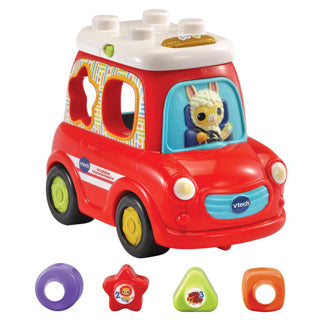 Vtech cheerful shape car 25 cm red 5-piece