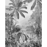 Komar Photapeappaper Lac tropikalna czarna biała 200x270 cm