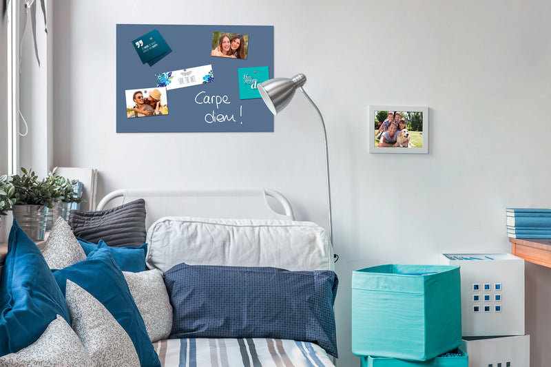 Sigel si-b1207 glass magnetic board be!board powdered blue 600x400x9mm incl. 2 magnets
