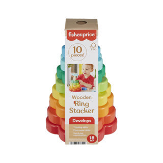 Fisher price hout ring stacker | 2 stuks
