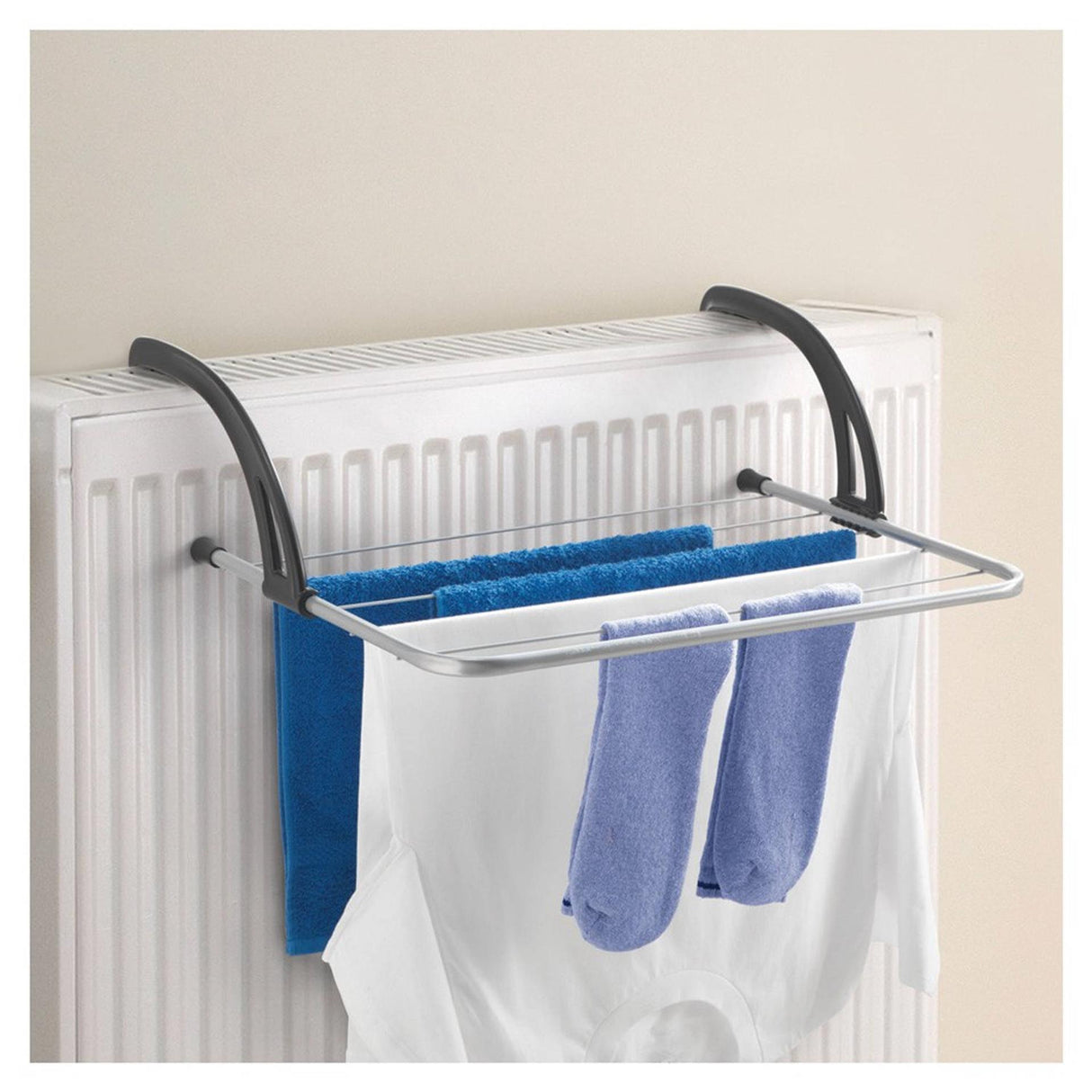 Metaltex favonio radiateur balcon étendoir 3 m ligne de séchage argent noir