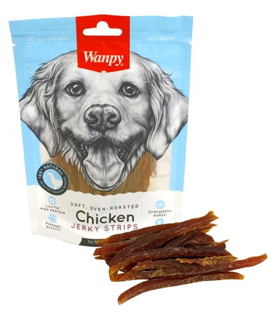 Wanpy mehki pečeni piščančji jerky trakovi