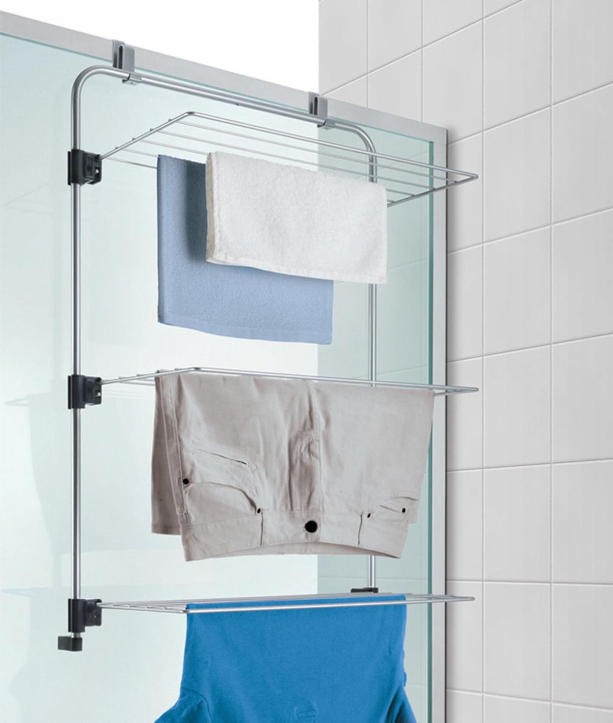 Tomado-metaltex tomado metaltex drying rack gale door hanger 11m silver-gray