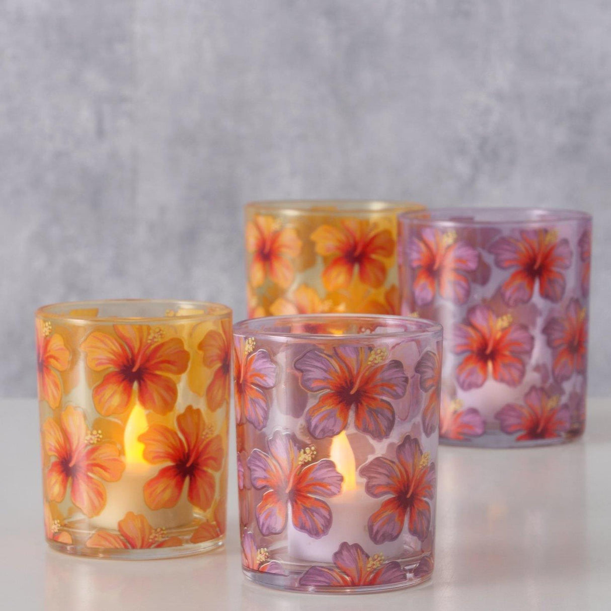 Boltze home windlicht hibiscus 2-dlg