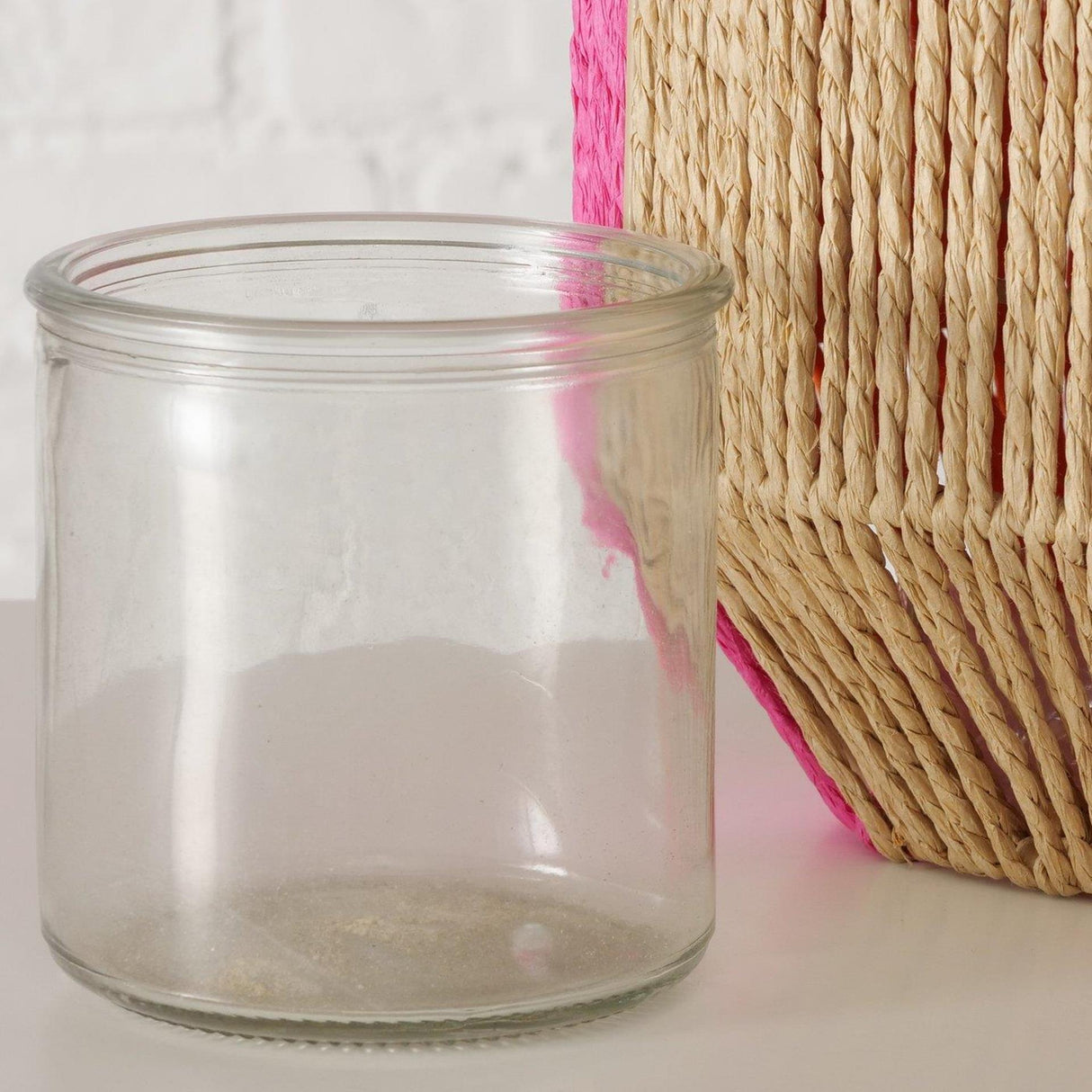 Boltze home windlicht roze oranje h50cm