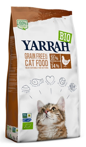 Yarrah chat adulte grain - poisson de poulet sans