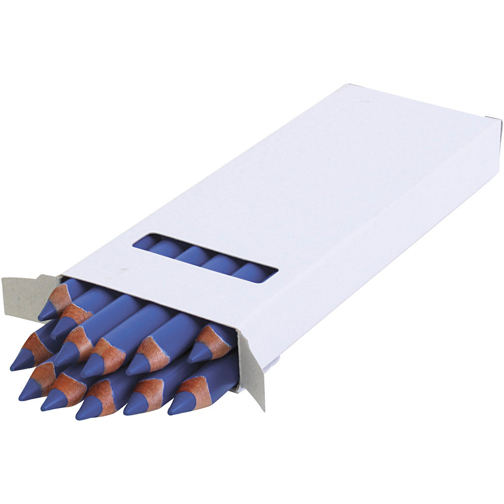 Edu3 edu jumbo kleurpotlood, dikte 10 mm, vulling 6,25 mm, blauw, 12 stuk 1 doos