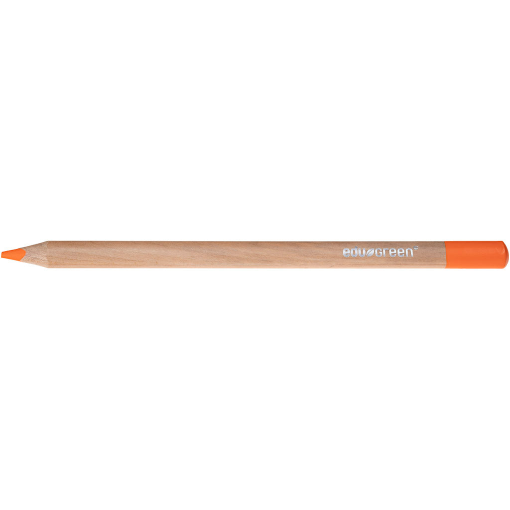 Edu3 edugreen jumbo kleurpotloden, vulling 5 mm, oranje, 10 stuk 1 doos