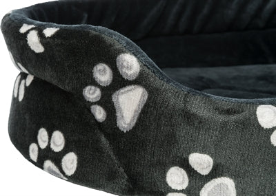 Trixie Dog Basket Jimmy Oval Black With Leg Print