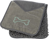 Trixie Microfiber Towel With Intake Bags Gray