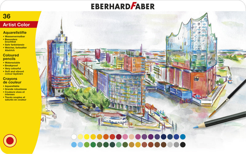 Eberhard Faber EF-516036 Aquarel pencil metal penny A 36 pieces