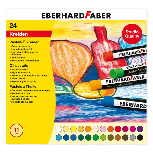 Eberhard faber ef-522024 oil pastel chalk 11mm box of 24 pcs