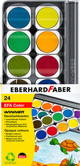 Eberhard Faber EF-578324 Paint Box Winner 24 Colors + Mixing Palette