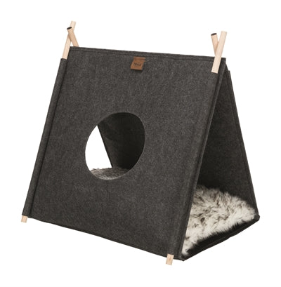 Trixie cat basket tent elevenie with pillow felt anthracite