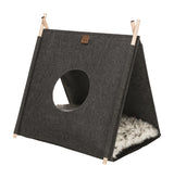 Trixie cat basket tent elevenie with pillow felt anthracite
