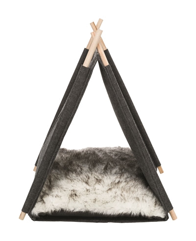 Trixie cat basket tent elevenie with pillow felt anthracite