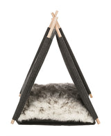 Trixie cat basket tent elevenie with pillow felt anthracite