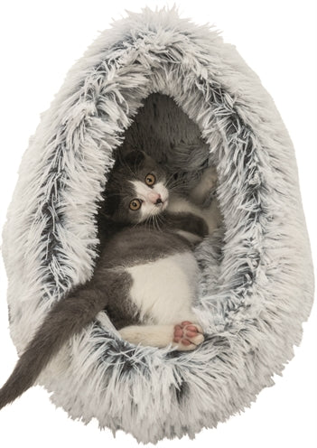 Trixie Cat Basket Iglo Harvey Gray Black-Black