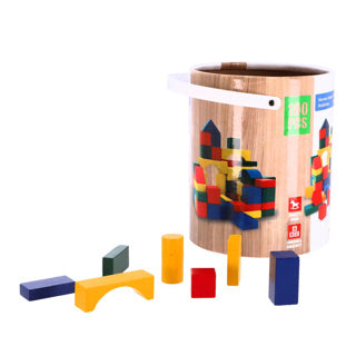 Giocattoli di legno marionette blokkon con blocchi di legno 100 pezzi