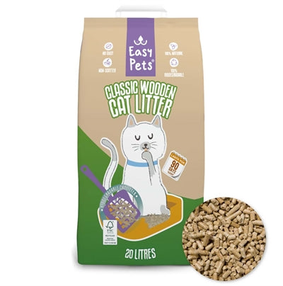 Easypets bionedbrydeligt træpellets katte kuld