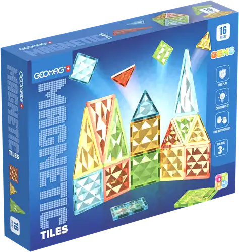 OKU Geomag Magnetic Tiles Gems 16 -družstvo