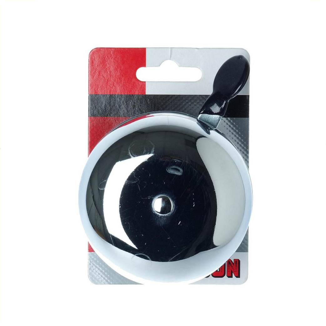 Simson bicycle bell DingDong large 80mm chrome on card