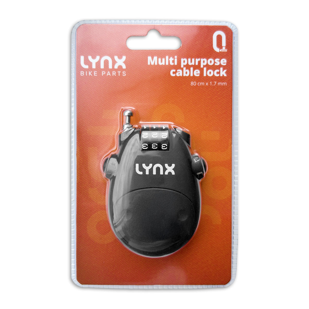 Lynx Multifunctional cable lock 80cm - Black