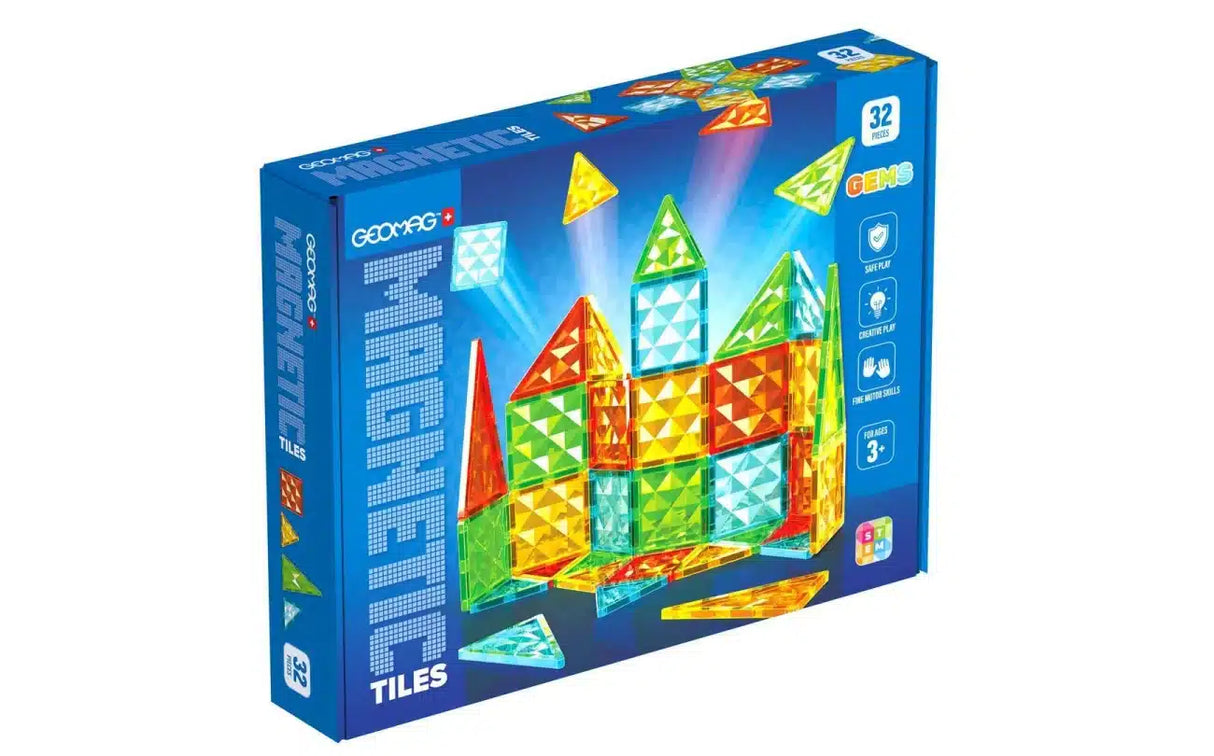 Oku Geomag Magnetic Tiles Gems 32 Party