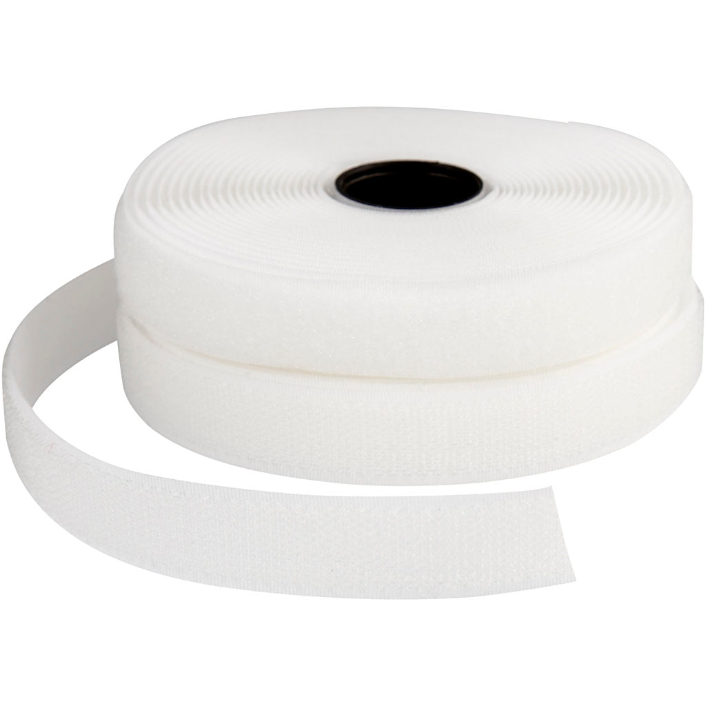 Creativ company Velcro hook and loop closure, W: 20 mm, white, 5 m 1 roll