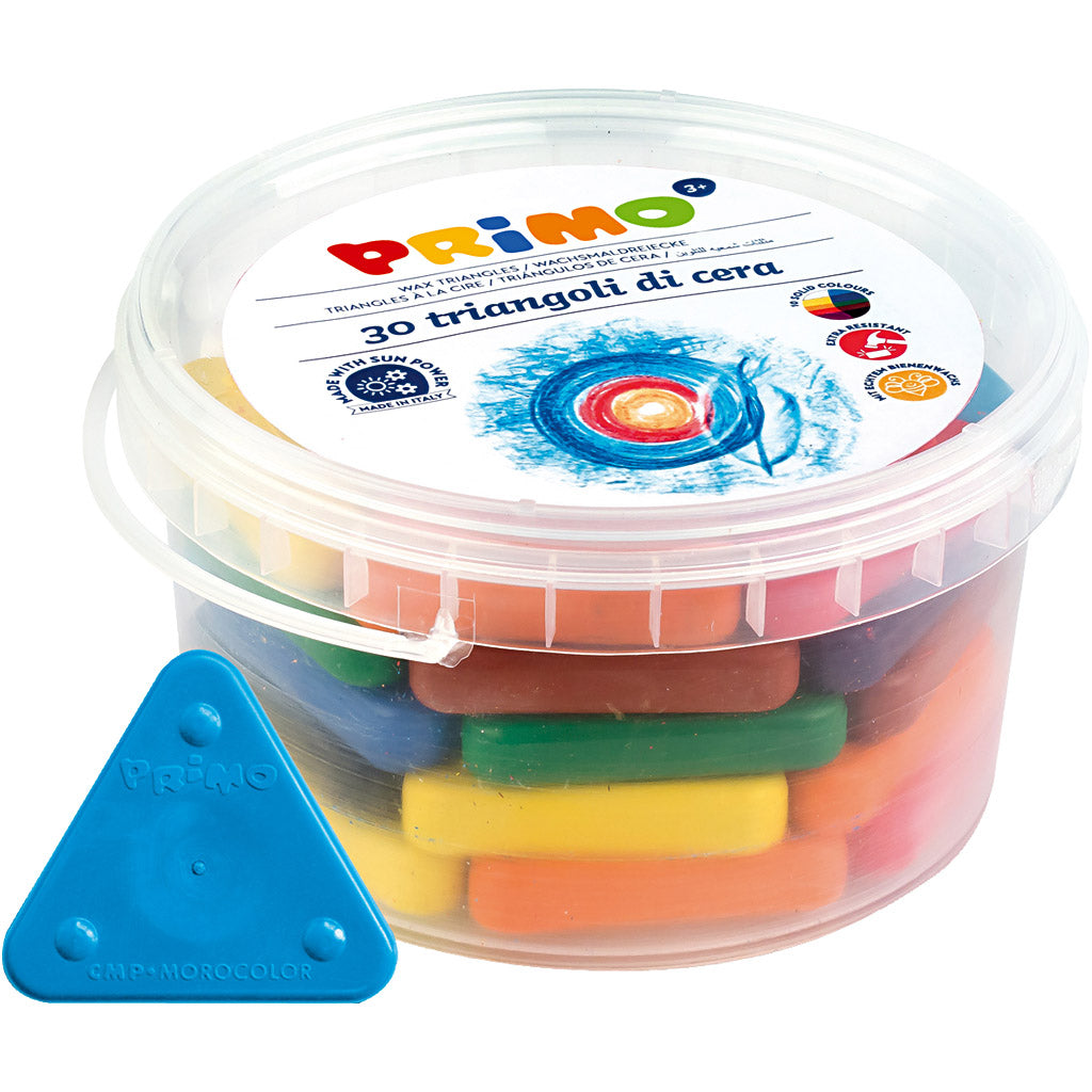 Primo wax crayons, various colors, 30 pieces 1 box
