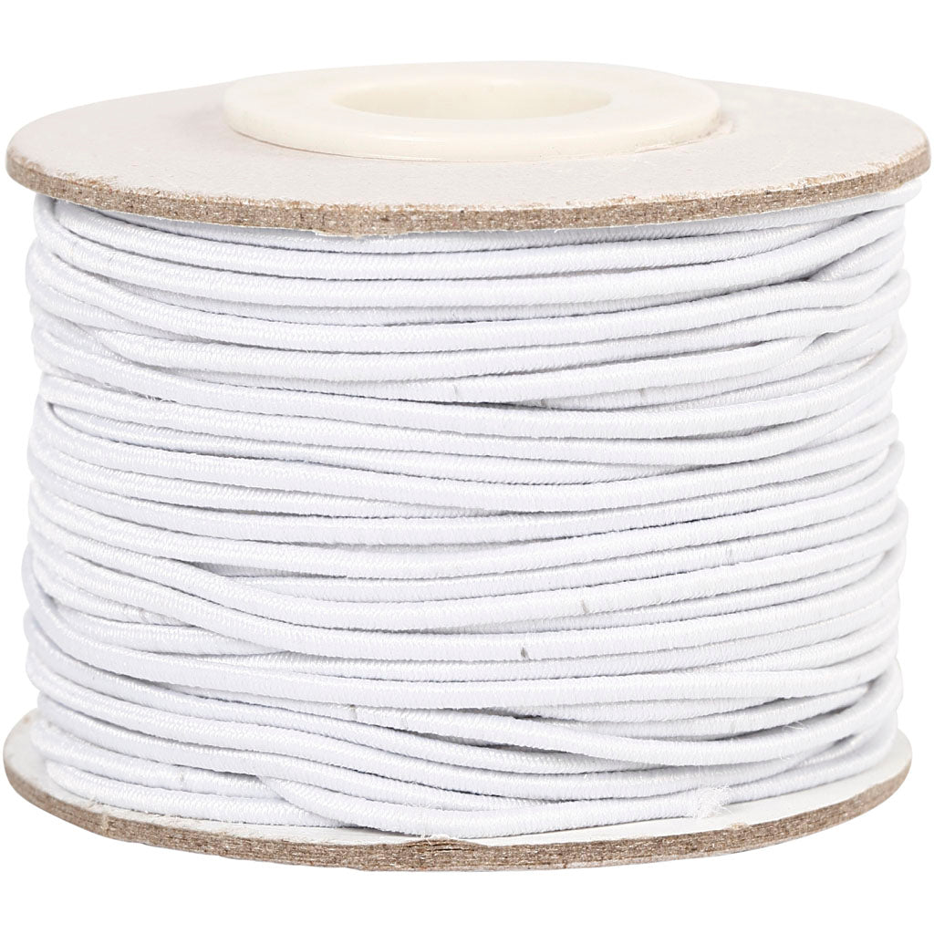 Elastic thickness 1mm white, 25m