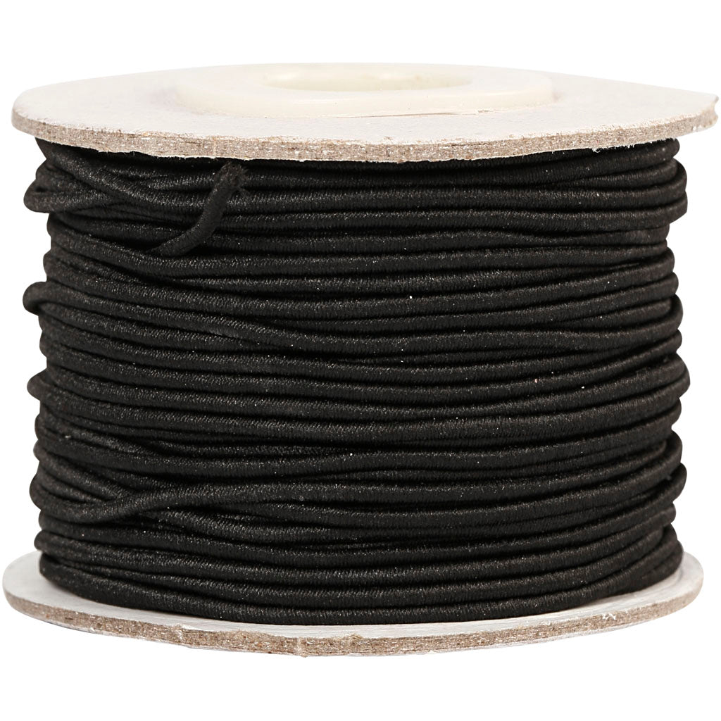 Elastic thickness 1mm black, 25m