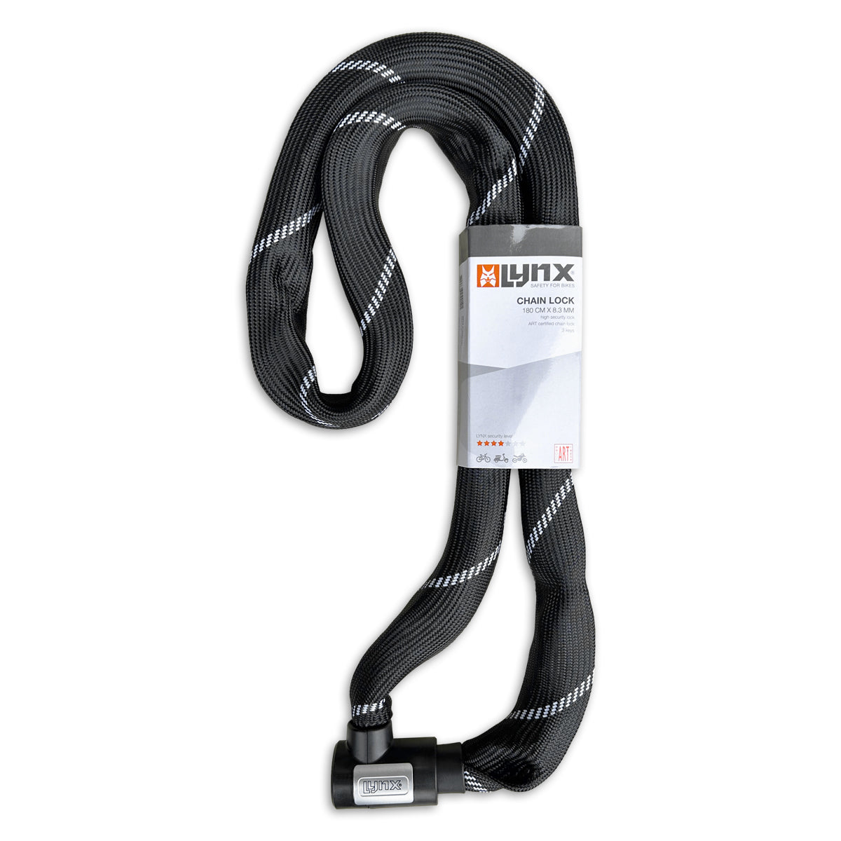 Lynx chain lock 8.3 x 180 cm Art2* Luxury Hoes Stelix Bakfiets