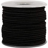 Espessura elástica 2mm preto, 25m