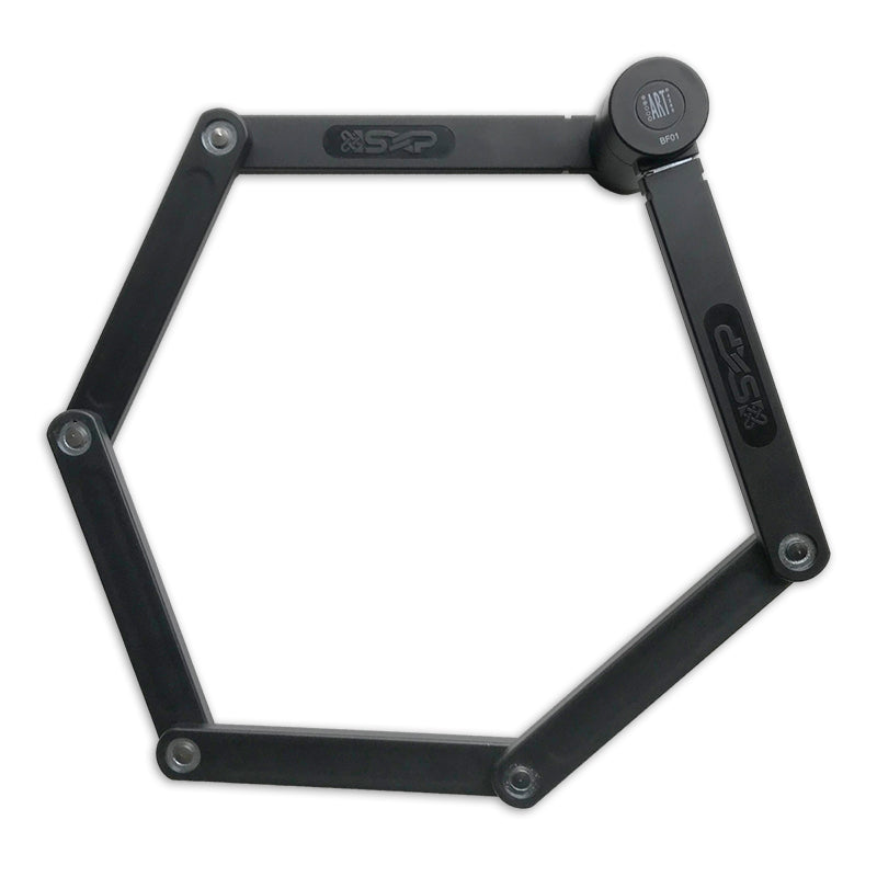SXP ART 2 Skládací zámek - tvrdá ocel, flexibilní, 80 cm, zabezpečení kol, černá