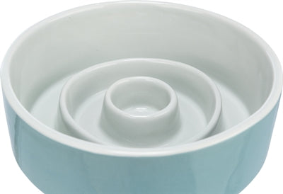 Trixie Food Bowl Slowfeding keramisk grå blå